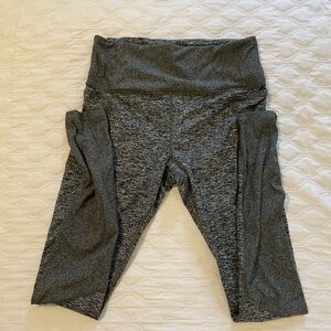 Athleta Exhale Heel Tight Leggings High Rise 2tone gray Size L